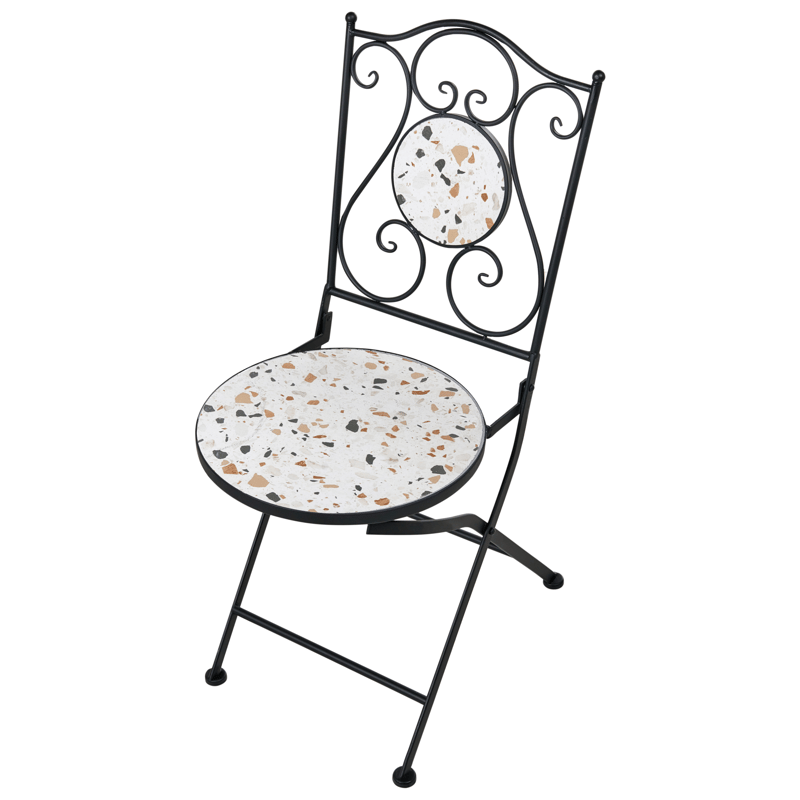 Caféset utomhus Fällbar Artena Järn - Svart/Vit - Utemöbler & utemiljö - Utegrupp - Cafegrupp & cafeset