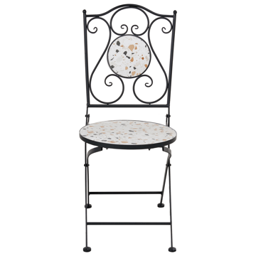 Caféset utomhus Fällbar Artena Järn - Svart/Vit - Utemöbler & utemiljö - Utegrupp - Cafegrupp & cafeset