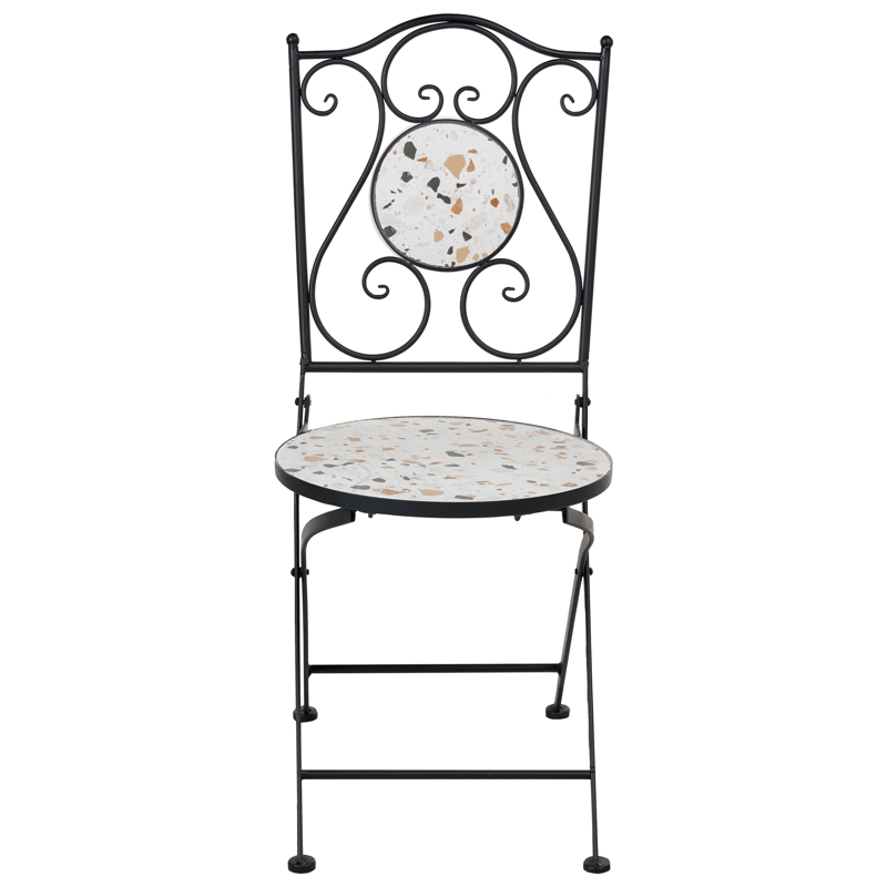 Caféset utomhus Fällbar Artena Järn - Svart/Vit - Utemöbler & utemiljö - Utegrupp - Cafegrupp & cafeset