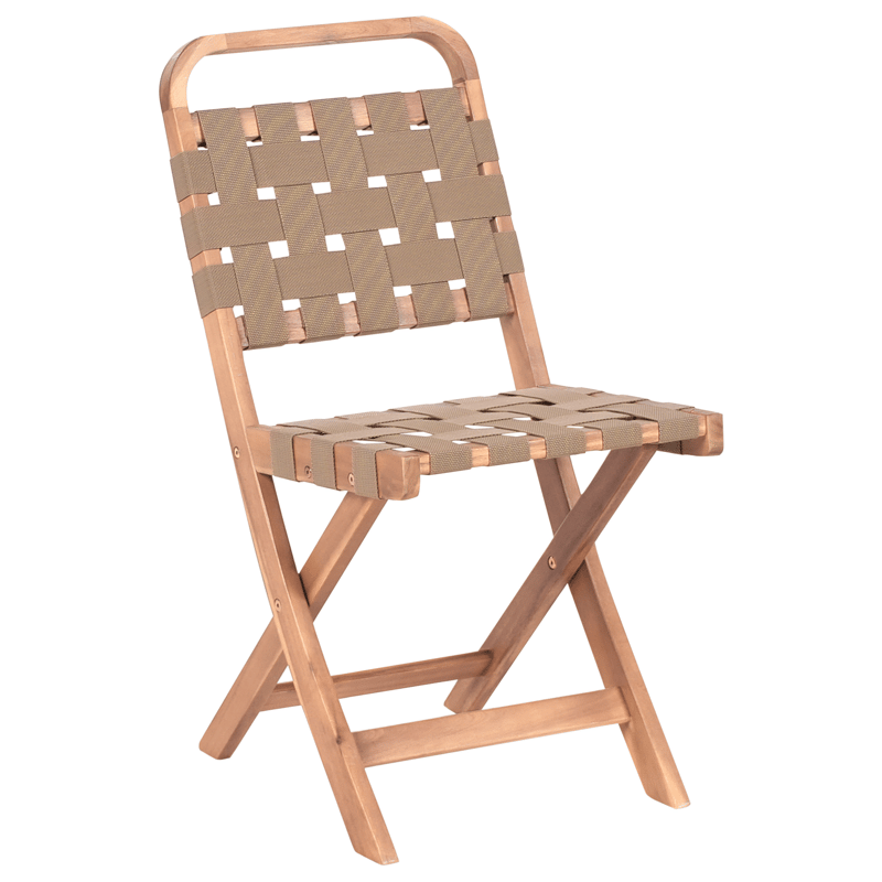 Caféset utomhus Fällbar Calciano Akaciaträ - Brun/Beige - Utemöbler & utemiljö - Utegrupp - Cafegrupp & cafeset