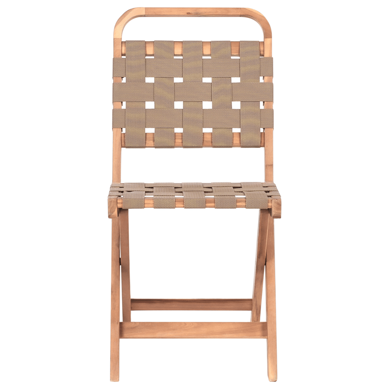 Caféset utomhus Fällbar Calciano Akaciaträ - Brun/Beige - Utemöbler & utemiljö - Utegrupp - Cafegrupp & cafeset