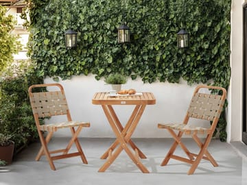 Caféset utomhus Fällbar Calciano Akaciaträ - Brun/Beige - Utemöbler & utemiljö - Utegrupp - Cafegrupp & cafeset