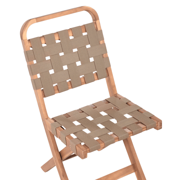 Caféset utomhus Fällbar Calciano Akaciaträ - Brun/Beige - Utemöbler & utemiljö - Utegrupp - Cafegrupp & cafeset