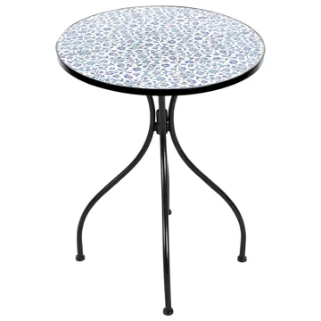 Caféset utomhus Fällbar Chapeco Järn - Svart/Blå/Vit - Utemöbler & utemiljö - Utegrupp - Cafegrupp & cafeset