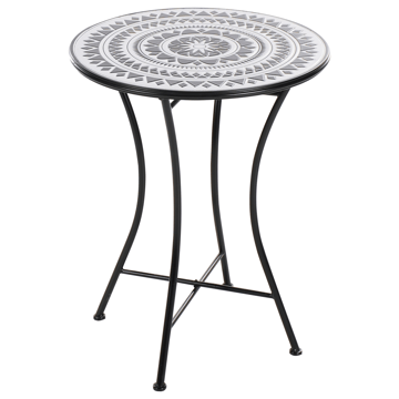 Caféset utomhus Fällbar Comiso Järn - Svart/Vit - Utemöbler & utemiljö - Utegrupp - Cafegrupp & cafeset