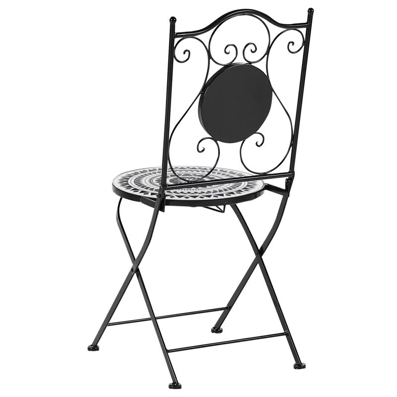 Caféset utomhus Fällbar Comiso Järn - Svart/Vit - Utemöbler & utemiljö - Utegrupp - Cafegrupp & cafeset