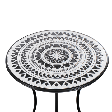 Caféset utomhus Fällbar Comiso Järn - Svart/Vit - Utemöbler & utemiljö - Utegrupp - Cafegrupp & cafeset