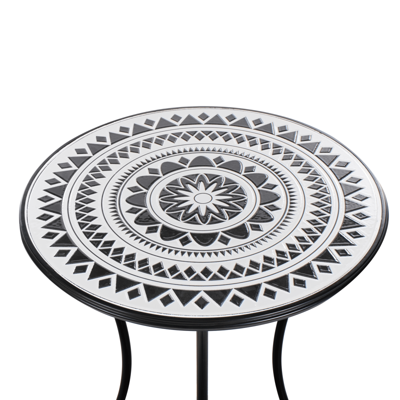 Caféset utomhus Fällbar Comiso Järn - Svart/Vit - Utemöbler & utemiljö - Utegrupp - Cafegrupp & cafeset