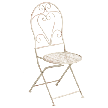 Caféset utomhus Fällbar Folelli Järn - Beige - Utemöbler & utemiljö - Utegrupp - Cafegrupp & cafeset