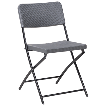 Caféset utomhus Fällbar Trappeto - Grå/Svart - Utemöbler & utemiljö - Utegrupp - Cafegrupp & cafeset