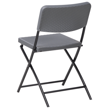 Caféset utomhus Fällbar Trappeto - Grå/Svart - Utemöbler & utemiljö - Utegrupp - Cafegrupp & cafeset