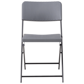 Caféset utomhus Fällbar Trappeto - Grå/Svart - Utemöbler & utemiljö - Utegrupp - Cafegrupp & cafeset