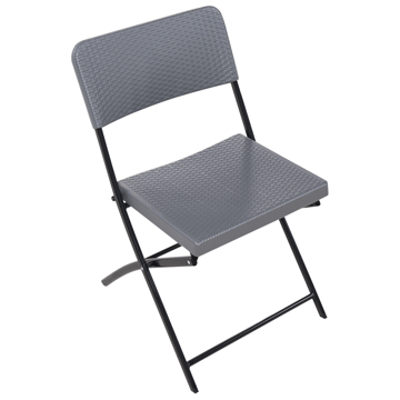 Caféset utomhus Fällbar Trappeto - Grå/Svart - Utemöbler & utemiljö - Utegrupp - Cafegrupp & cafeset