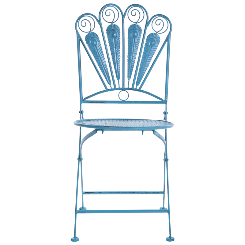 Caféset utomhus Fällbar Pavia Järn - Blå - Utemöbler & utemiljö - Utegrupp - Cafegrupp & cafeset