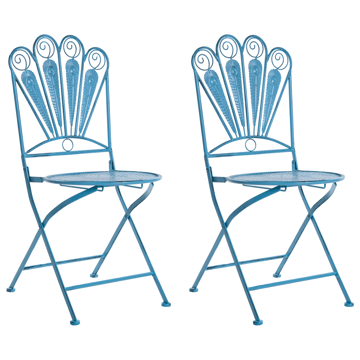 Caféset utomhus Fällbar Pavia Järn - Blå - Utemöbler & utemiljö - Utegrupp - Cafegrupp & cafeset