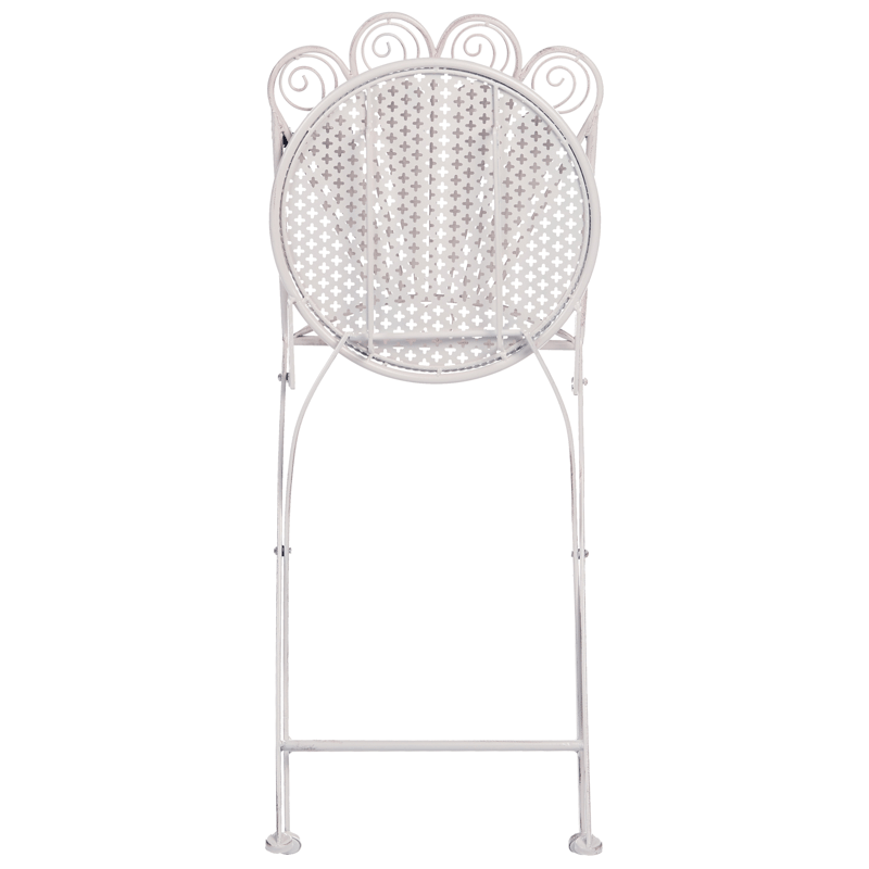 Caféset utomhus med Bänk Pavia Järn - Vit - Utemöbler & utemiljö - Utegrupp - Cafegrupp & cafeset