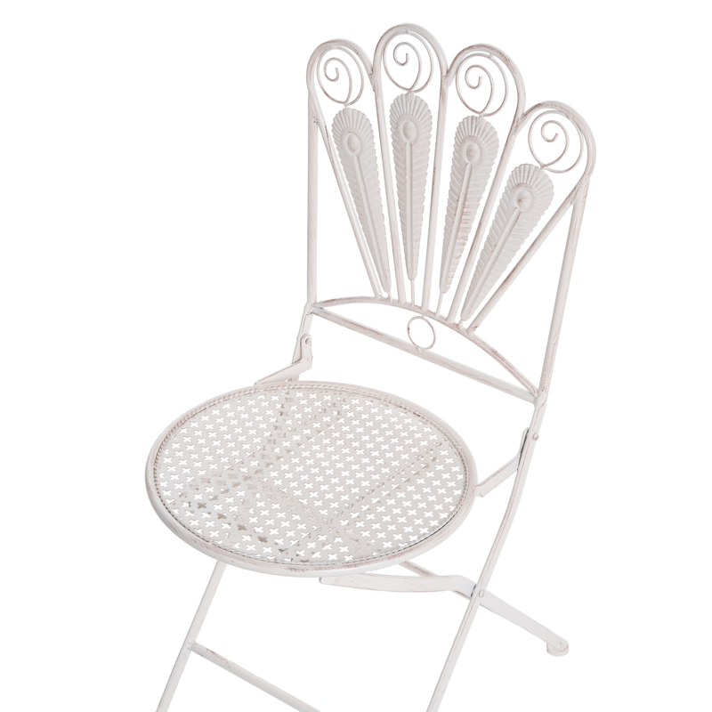 Caféset utomhus med Bänk Pavia Järn - Vit - Utemöbler & utemiljö - Utegrupp - Cafegrupp & cafeset