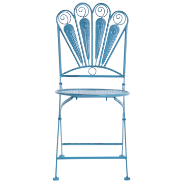 Caféset utomhus med Bänk Pavia Järn - Blå - Utemöbler & utemiljö - Utegrupp - Cafegrupp & cafeset