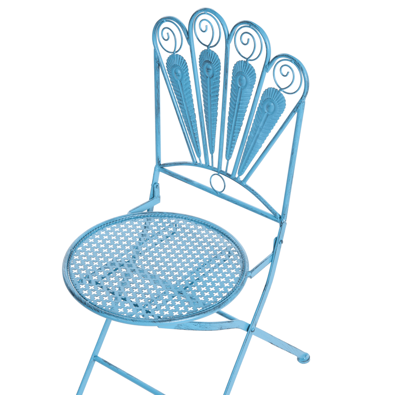 Caféset utomhus med Bänk Pavia Järn - Blå - Utemöbler & utemiljö - Utegrupp - Cafegrupp & cafeset