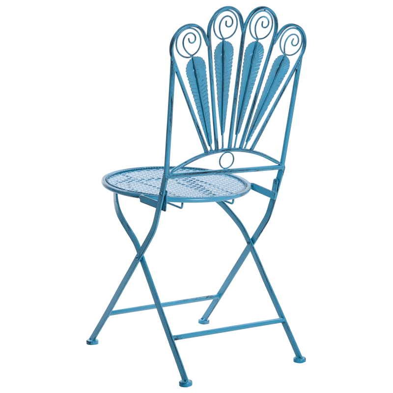 Caféset utomhus med Bänk Pavia Järn - Blå - Utemöbler & utemiljö - Utegrupp - Cafegrupp & cafeset