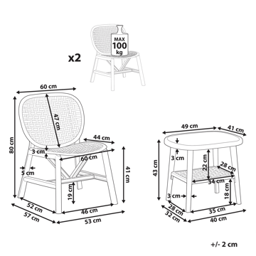 Caféset utomhus Sicelle - Grön - Utemöbler & utemiljö - Utegrupp - Cafegrupp & cafeset