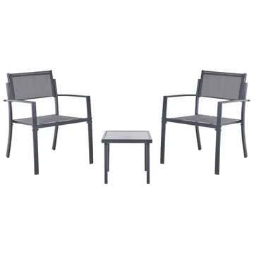 Caféset utomhus Tavoleto Stål - Mörkgrå - Utemöbler & utemiljö - Utegrupp - Cafegrupp & cafeset