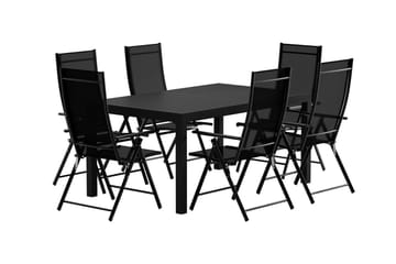 Capo Matbord Utomhus 100x160 cm med 6 Levanzo Karmstol - Utemöbler & utemiljö - Utegrupp - Matgrupp utomhus