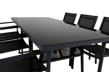 Dallas Matgrupp Utomhus cm Rektangulär med 6 Copacabana Utestolar - Svart - Utemöbler & utemiljö - Utegrupp - Matgrupp utomhus