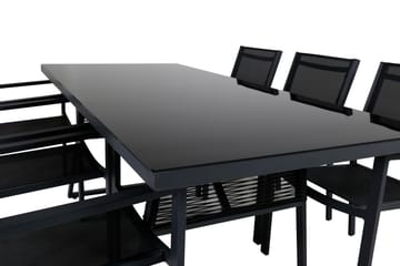 Dallas Matgrupp Utomhus cm Rektangulär med 6 Copacabana Utestolar - Svart - Utemöbler & utemiljö - Utegrupp - Matgrupp utomhus