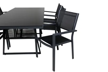 Dallas Matgrupp Utomhus cm Rektangulär med 6 Copacabana Utestolar - Svart - Utemöbler & utemiljö - Utegrupp - Matgrupp utomhus