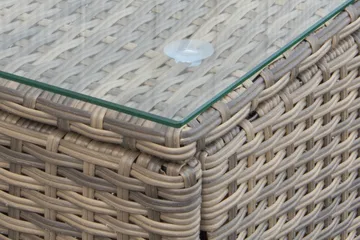 Dramilo Loungegrupp i konstrotting med bord och dynor - Beige - Utemöbler & utemiljö - Utegrupp - Soffgrupp utomhus