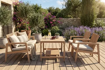 Elkest Loungegrupp Utomhus - Beige - Utemöbler & utemiljö - Utegrupp - Soffgrupp utomhus