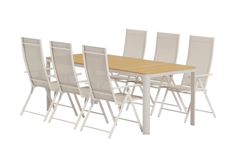 Etna Matbord Utomhus 90x210 cm med 6 Levanzo Karmstol - Utemöbler & utemiljö - Utegrupp - Matgrupp utomhus