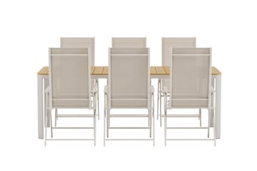 Etna Matbord Utomhus 90x210 cm med 6 Levanzo Karmstol - Utemöbler & utemiljö - Utegrupp - Matgrupp utomhus