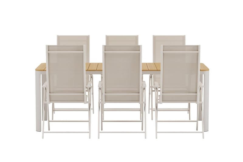 Etna Matbord Utomhus 90x210 cm med 6 Levanzo Karmstol - Utemöbler & utemiljö - Utegrupp - Matgrupp utomhus