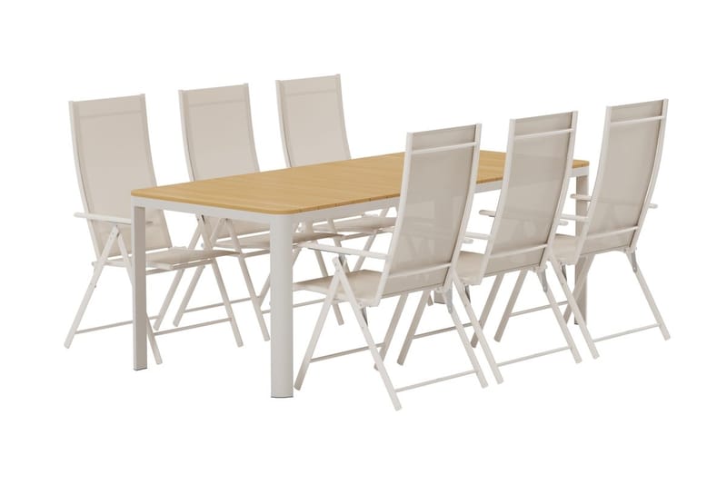 Etna Matbord Utomhus 90x210 cm med 6 Levanzo Karmstol - Utemöbler & utemiljö - Utegrupp - Matgrupp utomhus