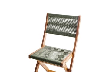 Fällbara utemöbler Prossedi - Grönt, ljust trä - Utemöbler & utemiljö - Utegrupp - Matgrupp utomhus