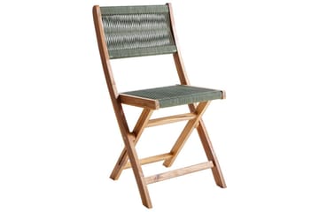 Fällbara utemöbler Prossedi - Grönt, ljust trä - Utemöbler & utemiljö - Utegrupp - Matgrupp utomhus