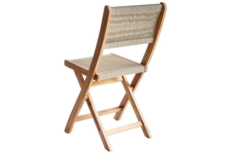 Fällbara utemöbler Prossedi - Beige, ljust trä - Utemöbler & utemiljö - Utegrupp - Matgrupp utomhus