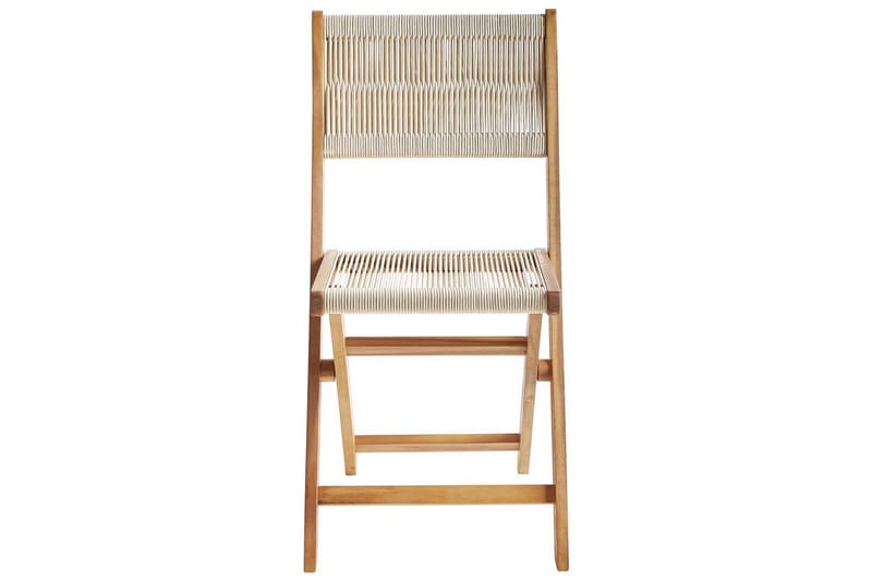 Fällbara utemöbler Prossedi - Beige, ljust trä - Utemöbler & utemiljö - Utegrupp - Matgrupp utomhus