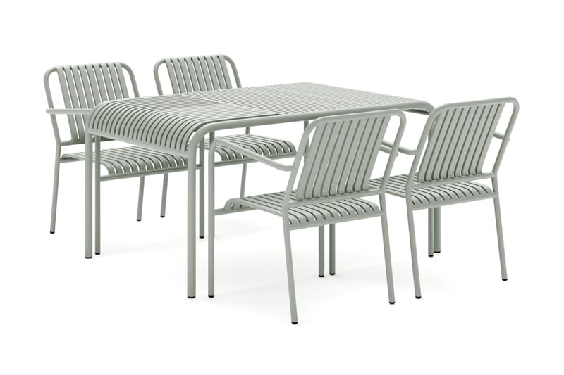 Gardeno Matgrupp Utomhus 150 cm med 4 Gardeno Stolar Grön - Comfort Garden - Utemöbler & utemiljö - Utegrupp - Matgrupp utomhus