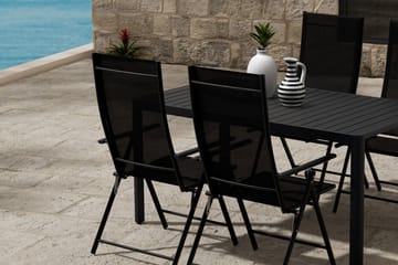 Giardini Matbord Utomhus 85x150 cm med 4 Levanzo Karmstol - Utemöbler & utemiljö - Utegrupp - Matgrupp utomhus