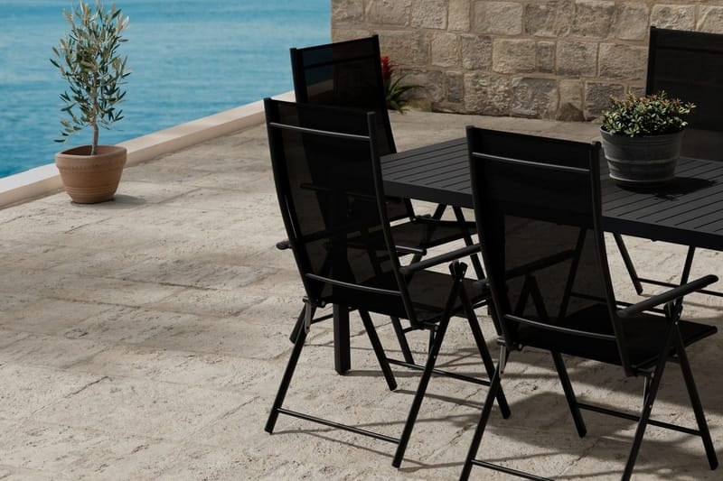 Giardini Matbord Utomhus 90x200 cm med 6 Levanzo Karmstol - Utemöbler & utemiljö - Utegrupp - Matgrupp utomhus