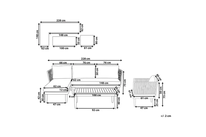 Hörnsoffa Cremona - Utemöbler & utemiljö - Utegrupp - Soffgrupp utomhus