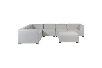 Hörnsoffa med fotpall Arezzo Grå/svart, Vänstervänd - Grå/svart, Vänstervänd - Utemöbler & utemiljö - Loungemöbler - Loungeset & loungegrupp
