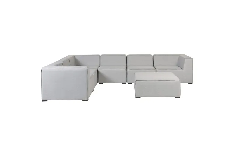 Hörnsoffa med fotpall Arezzo Grå/svart, Vänstervänd - Grå/svart, Vänstervänd - Utemöbler & utemiljö - Loungem öbler - Loungeset & loungegrupp