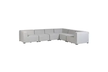 Hörnsoffa med fotpall Arezzo Grå/svart, Vänstervänd - Grå/svart, Vänstervänd - Utemöbler & utemiljö - Loungemöbler - Loungeset & loungegrupp