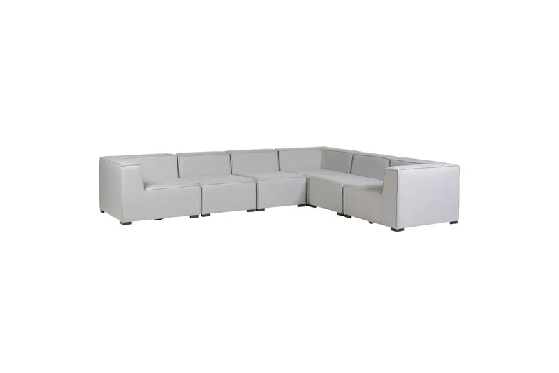 Hörnsoffa med fotpall Arezzo Grå/svart, Vänstervänd - Grå/svart, Vänstervänd - Utemöbler & utemiljö - Loungemöbler - Loungeset & loungegrupp