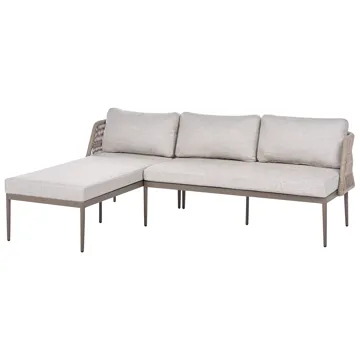 Hörnsoffa utomhus med Bord 3-Sits Leffe Högervänd - Beige - Utemöbler & utemiljö - Utegrupp - Soffgrupp utomhus