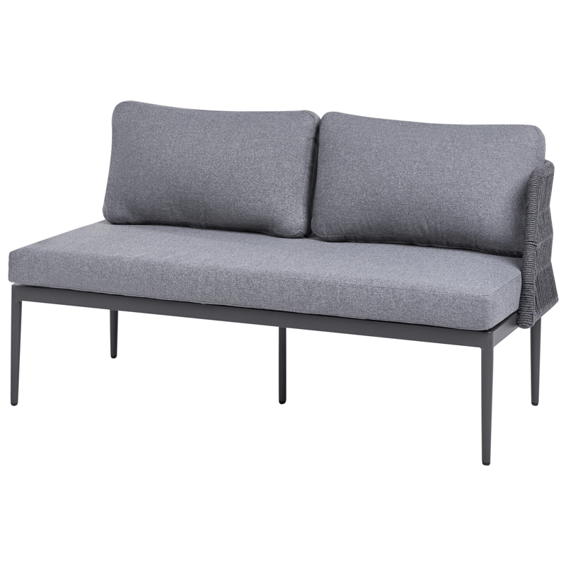 Hörnsoffa utomhus med Bord 3-Sits Leffe Högervänd - Grå - Utemöbler & utemiljö - Utegrupp - Soffgrupp utomhus